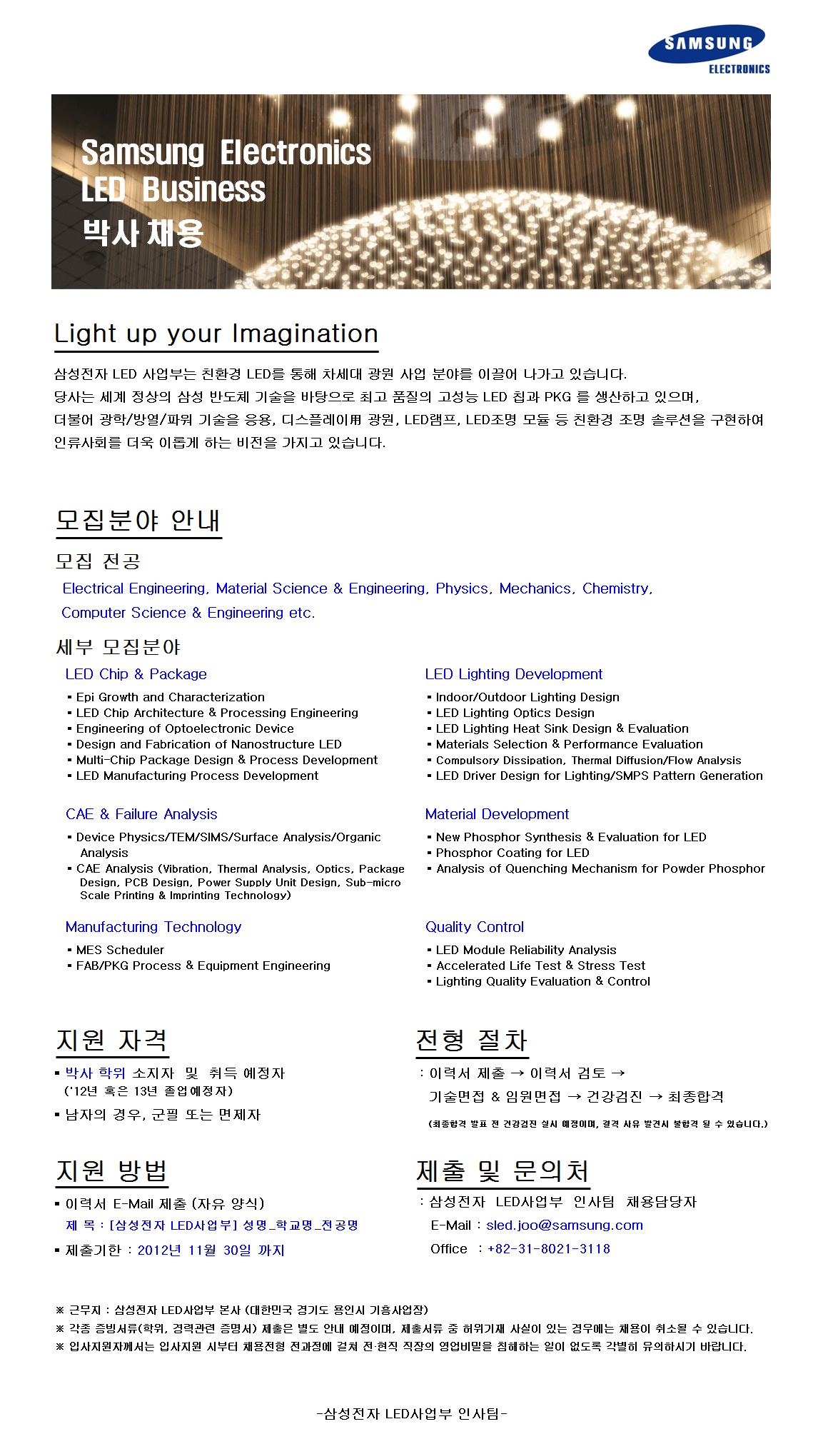 (Samsung Electronics LED Business) Ph.D Job Posting(11.30).jpg